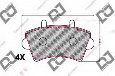 DJ PARTS bp2177 -  Комплект тормозных колодок, дисковый тормоз